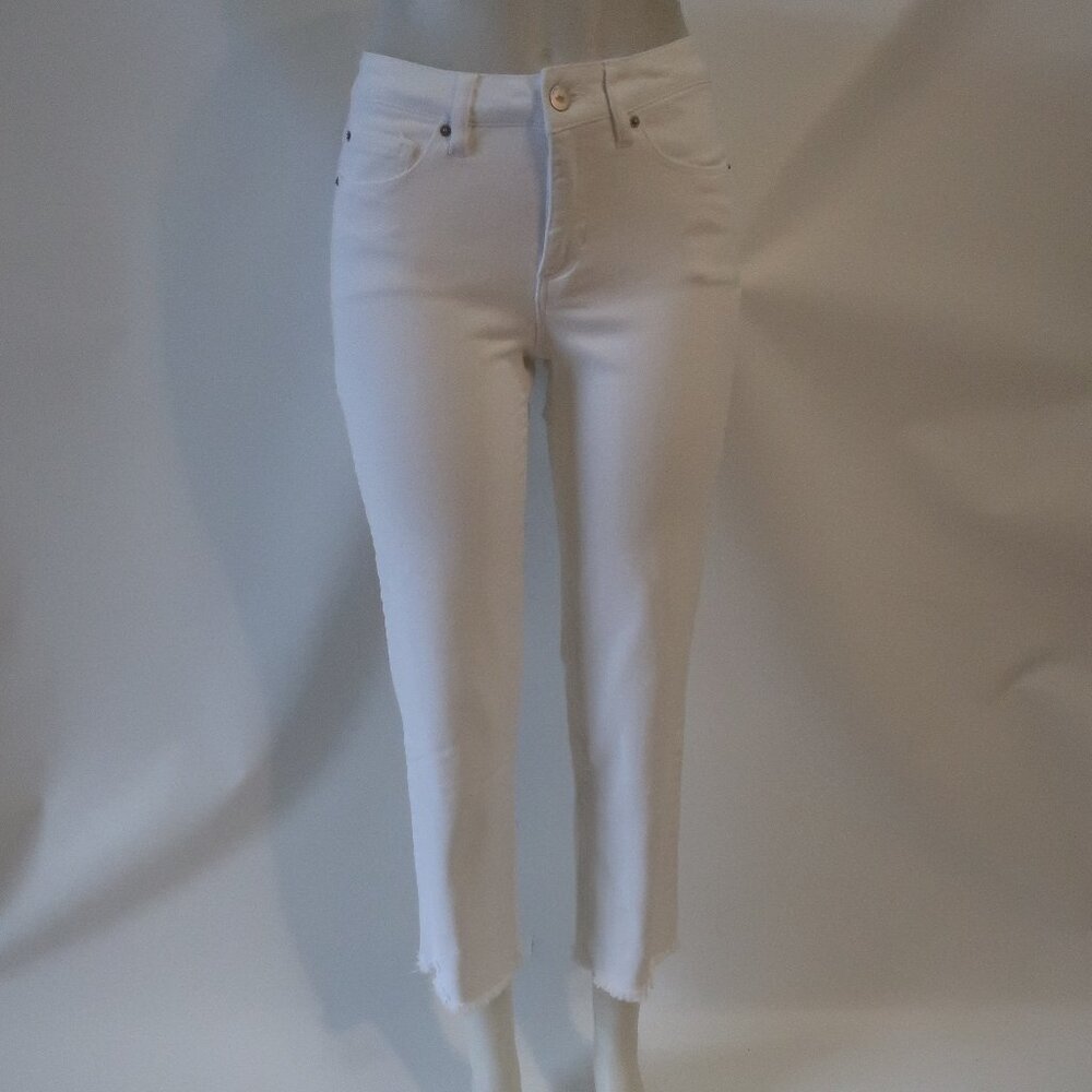 Womens Blue Revival White Slim Leg Jeans 25